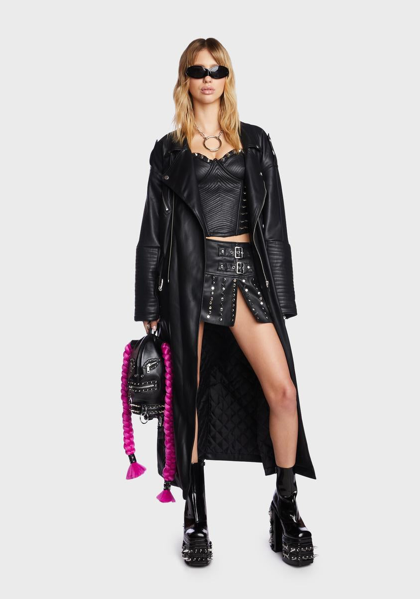 Circuit Breaker Moto Trench Coat