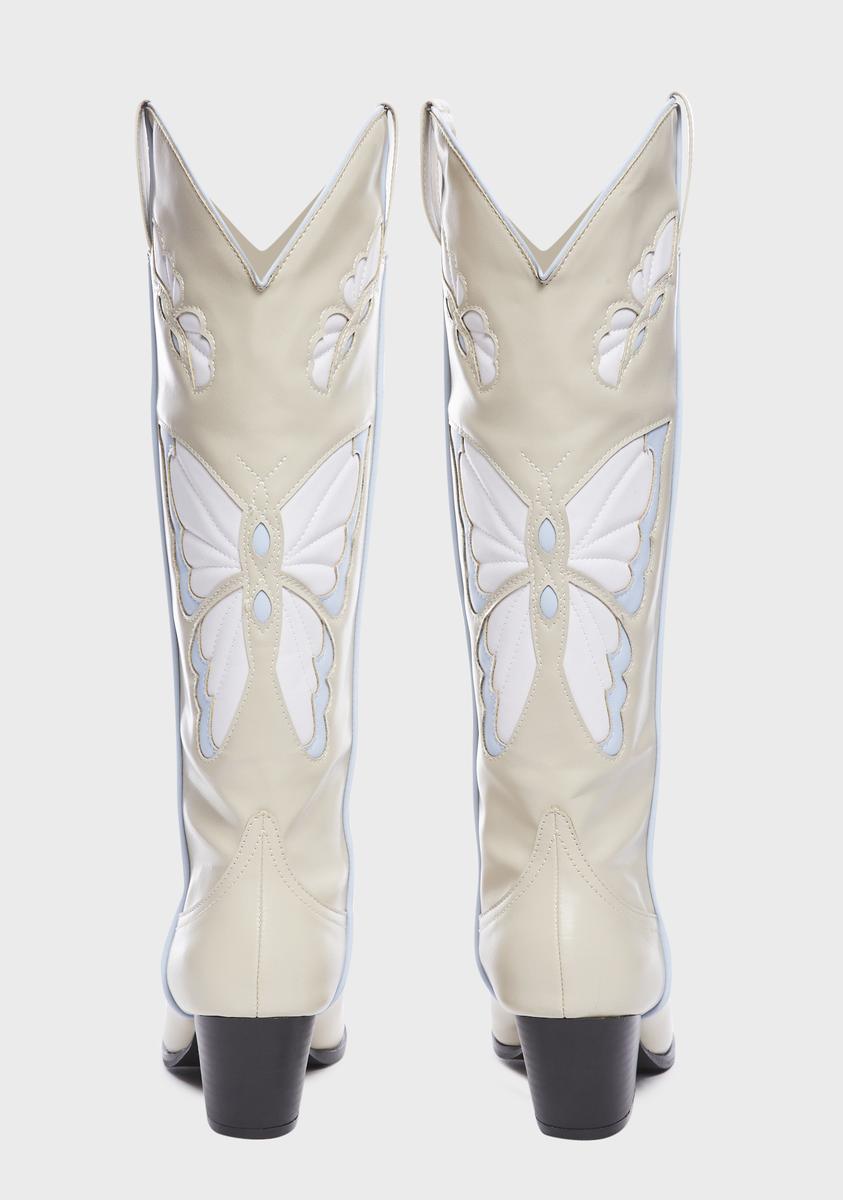 Cream Mallow Cowboy Boots