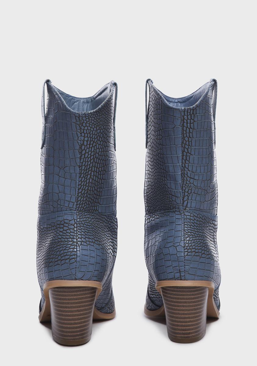 Blue In The Game Cowboy Boots