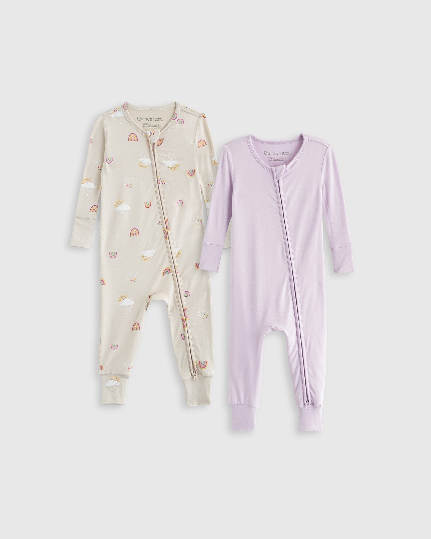 Bamboo One Piece Pajamas 2-Pack