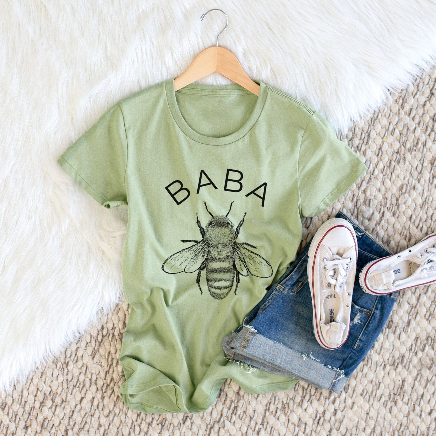 Baba Bee - Women's Crewneck - Made in USA - 100% Organic Cotton