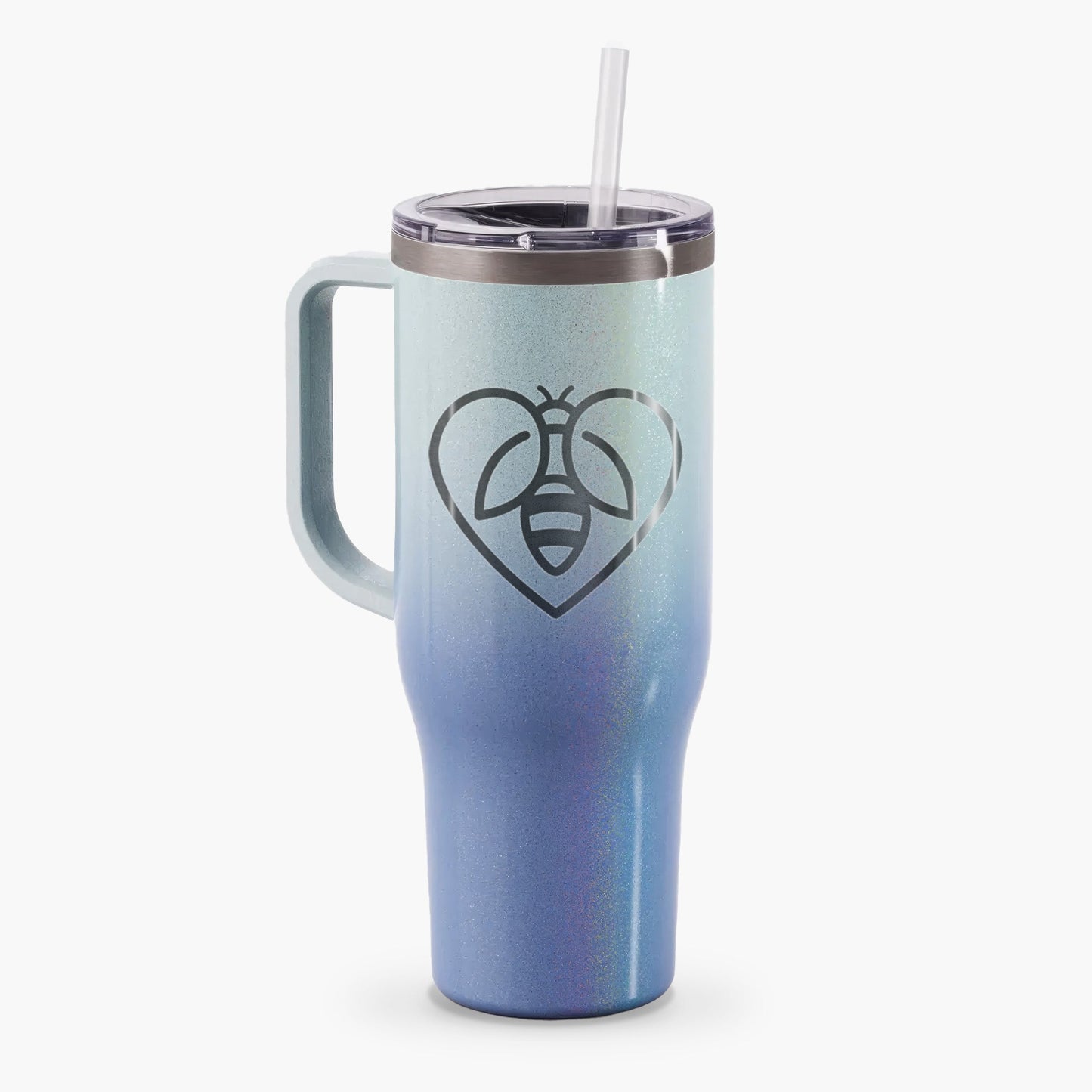 Bee Heart Icon - 40oz Tumbler with Handle