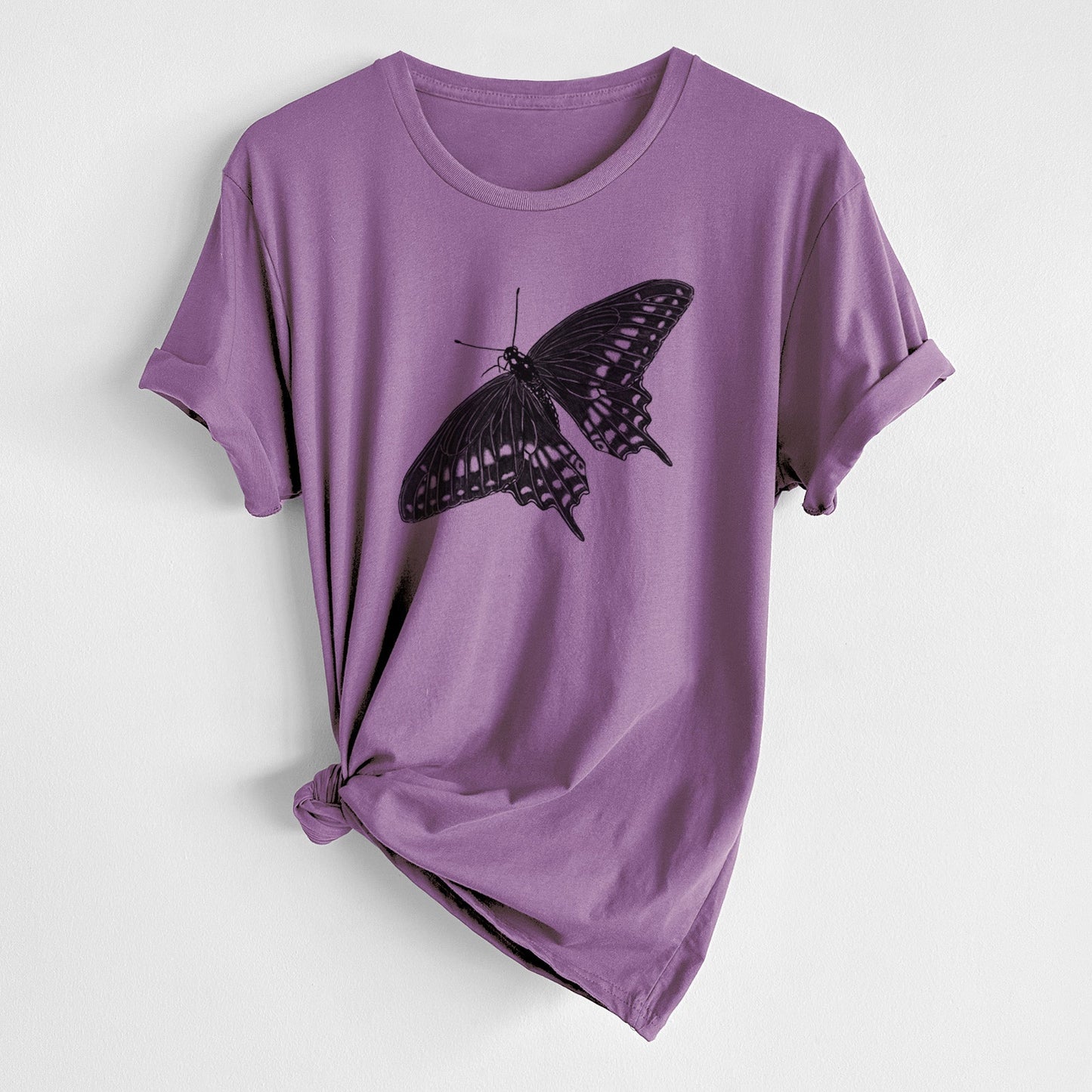 Black Swallowtail Butterfly - Papilio polyxenes - Unisex Crewneck - Made in USA - 100% Organic Cotton
