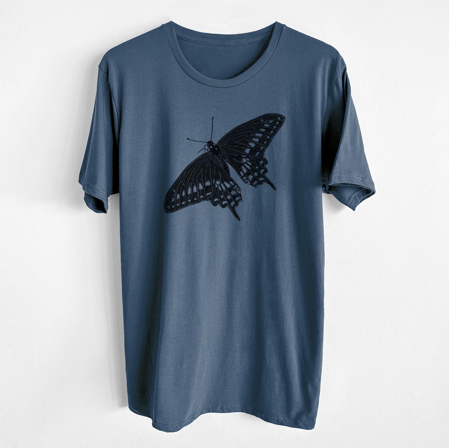 Black Swallowtail Butterfly - Papilio polyxenes - Unisex Crewneck - Made in USA - 100% Organic Cotton