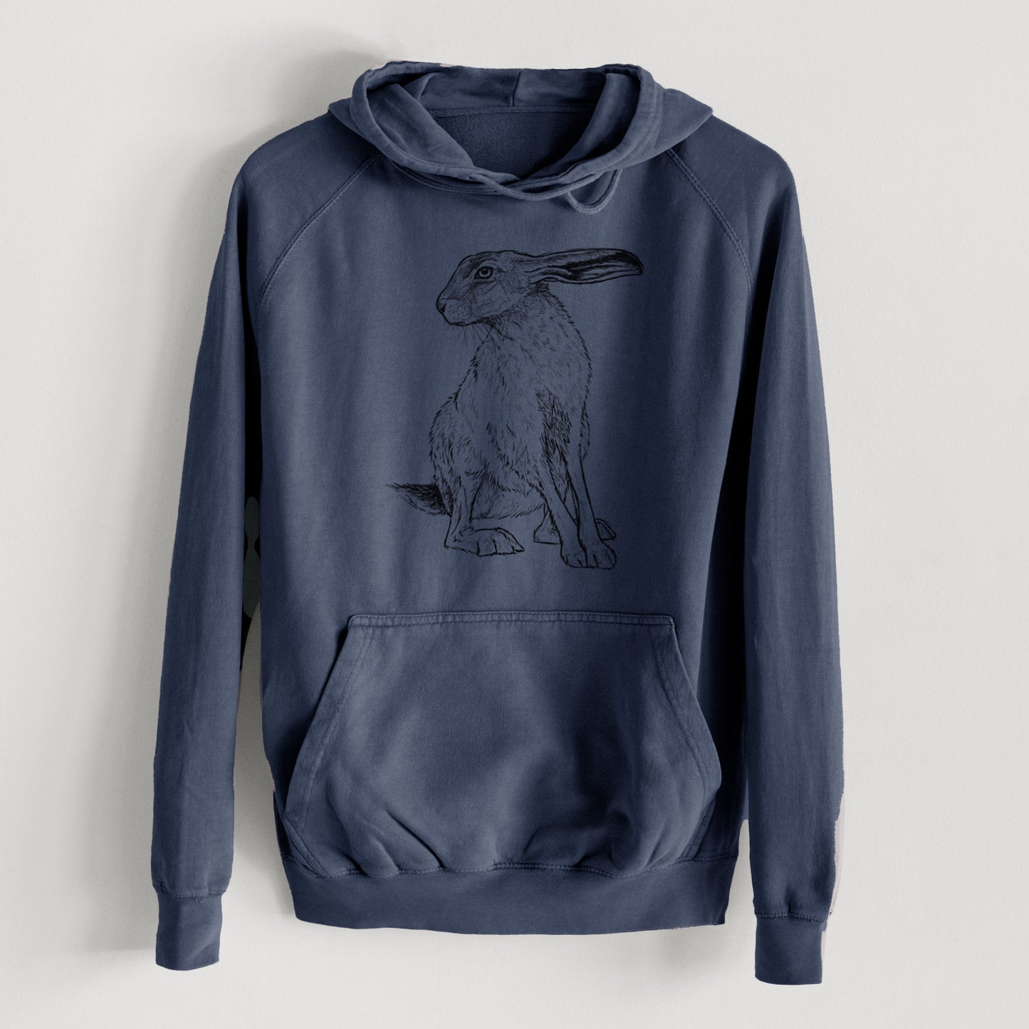 Black-tailed Jackrabbit - Lepus californicus - Mid-Weight Unisex Vintage 100% Cotton Hoodie