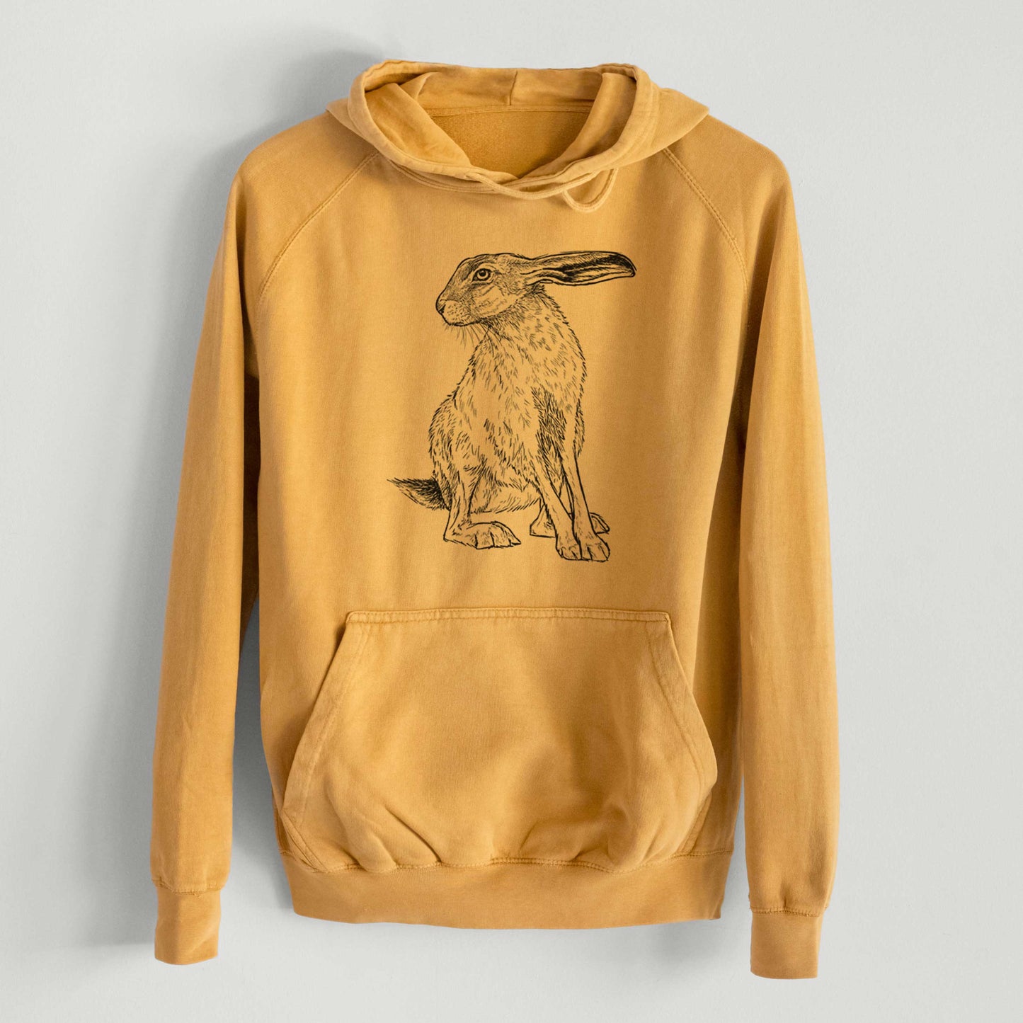 Black-tailed Jackrabbit - Lepus californicus - Mid-Weight Unisex Vintage 100% Cotton Hoodie