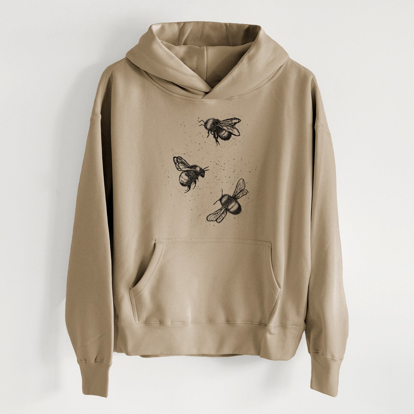 American Bumblebee Trio - Bombus Pensylvanicus - Women's Heavyweight Relaxed Hoodie