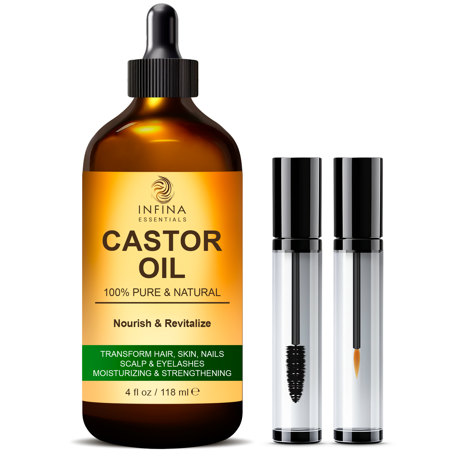 Castor Oil Cold Pressed Unrefined (4 fl oz)