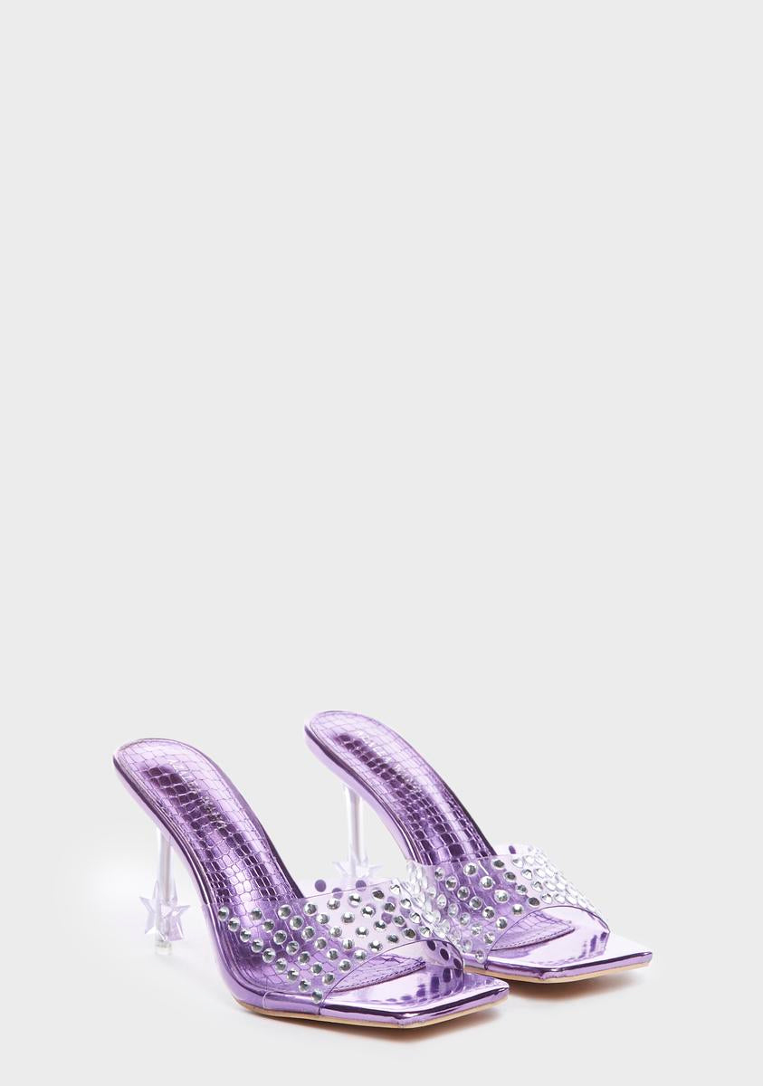 Purple Minnie Star Heels