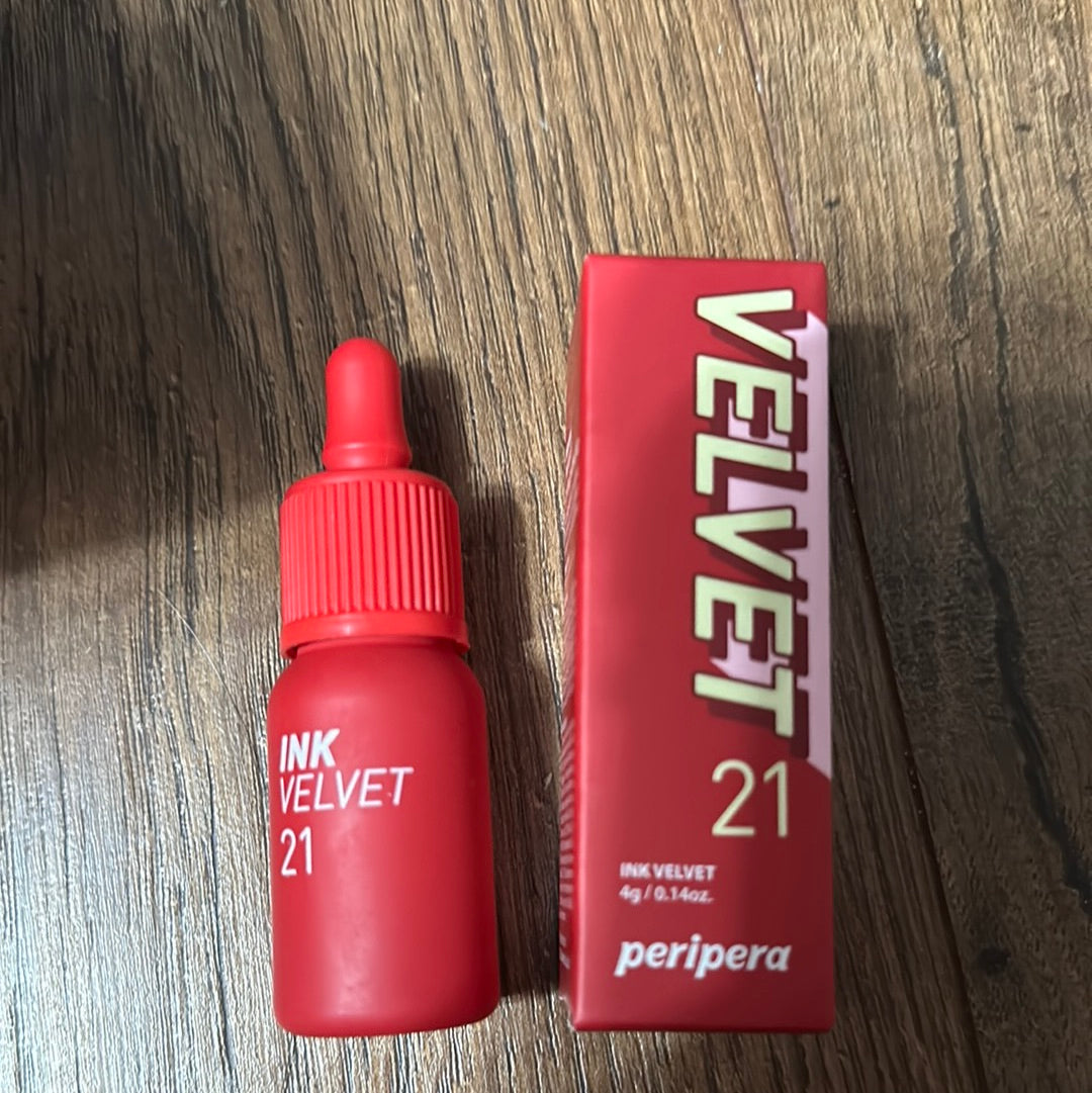 Ink The Velvet (#21 Vitality Coral Red) - Long-lasting vivid red coral that stays on for hours