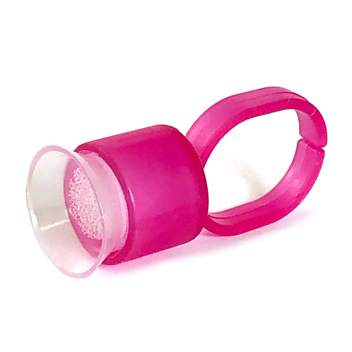 Pink Disposable Pigment/Ink Ring with Sponge front view close up