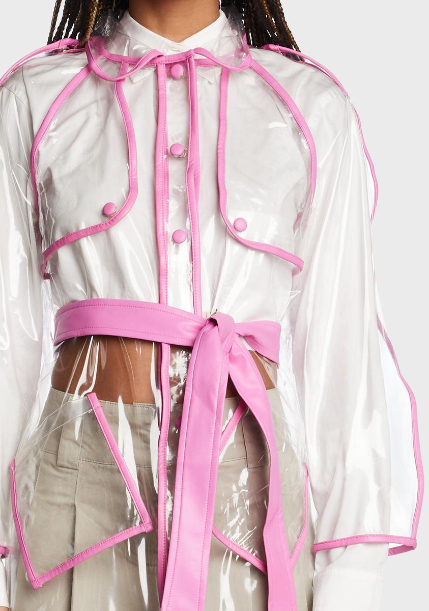 Sweet Drizzle Forecast Clear Trench Coat