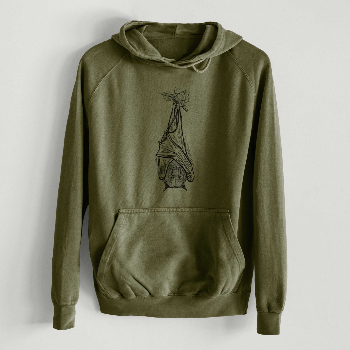 Pteropus vampyrus - Large Flying Fox - Mid-Weight Unisex Vintage 100% Cotton Hoodie