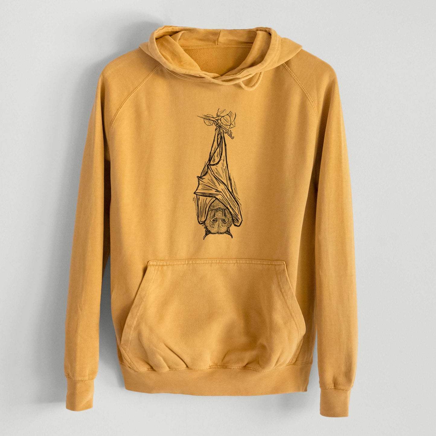 Pteropus vampyrus - Large Flying Fox - Mid-Weight Unisex Vintage 100% Cotton Hoodie