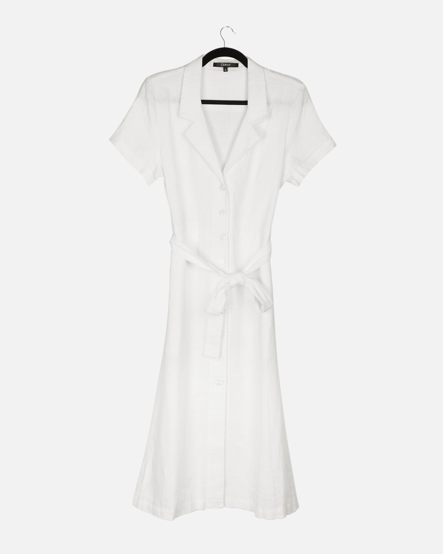100% European Linen Button Front Dress