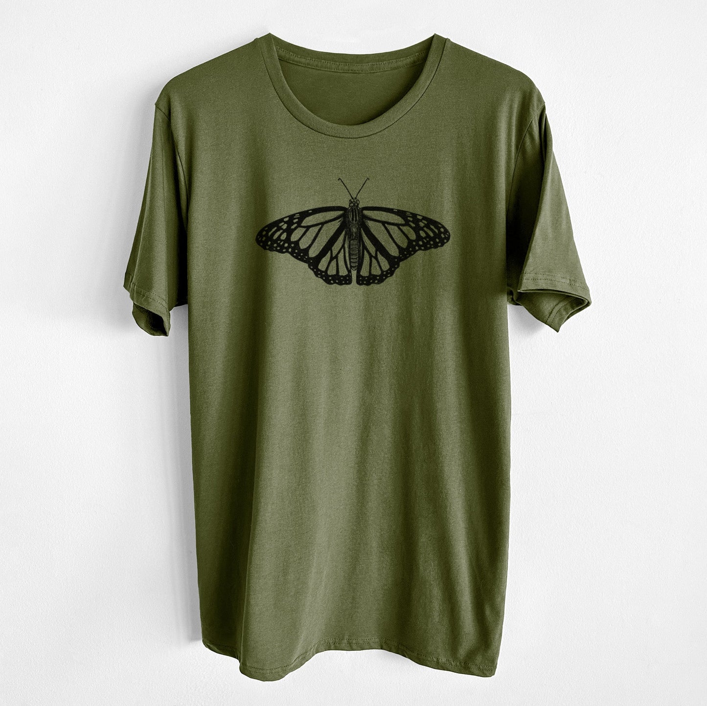 Danaus plexippus - Monarch Butterfly - Unisex Crewneck - Made in USA - 100% Organic Cotton
