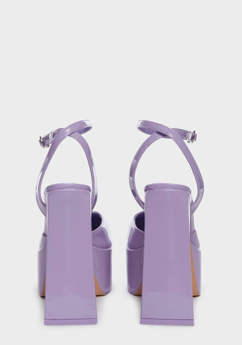 Purple Clementine Block Heels