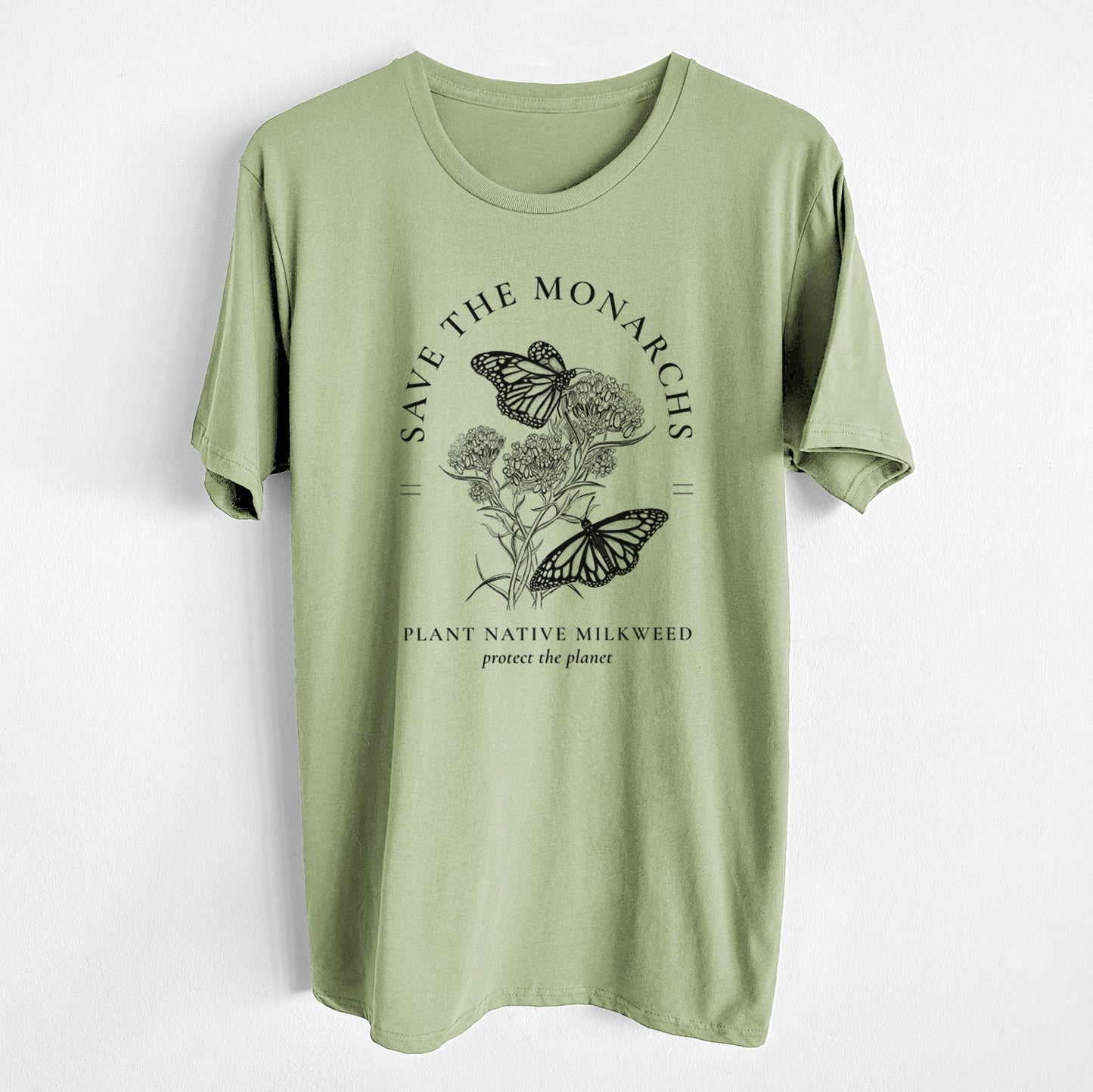 Save the Monarchs - Plant Native Milkweed - Unisex Crewneck - Made in USA - 100% Organic Cotton