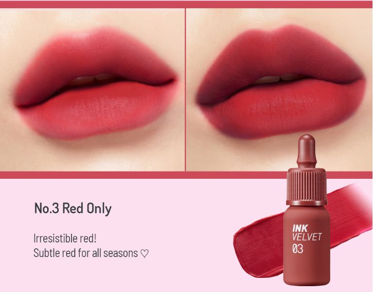 Ink The Velvet Lip Tint #03 Red Only - Highly-pigmented Lips In Irresistible Red