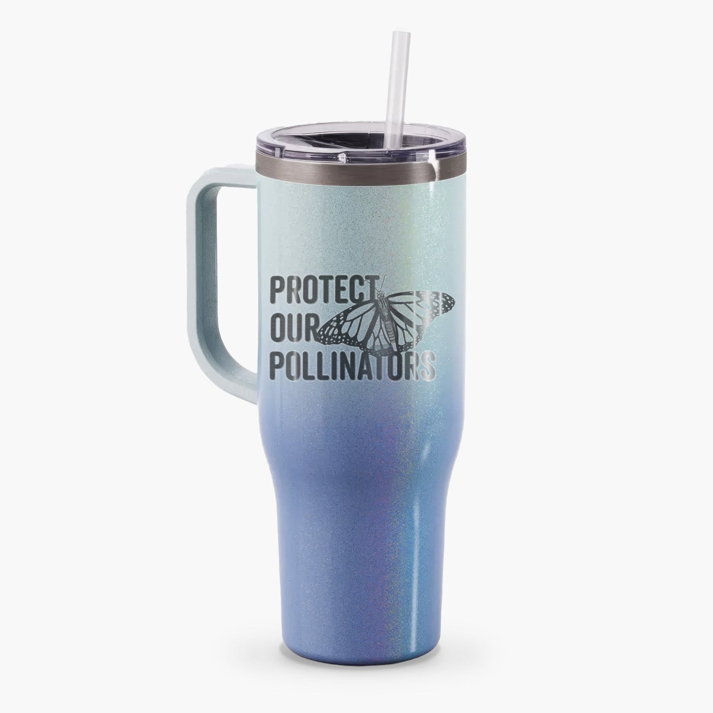 Protect our Pollinators - 40oz Tumbler with Handle