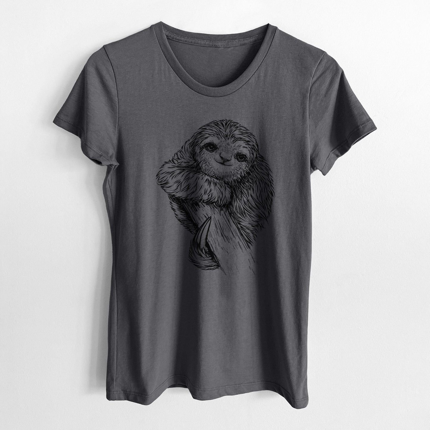 Pygmy Three-toed Sloth - Bradypus pygmaeus - Women's Crewneck - Made in USA - 100% Organic Cotton