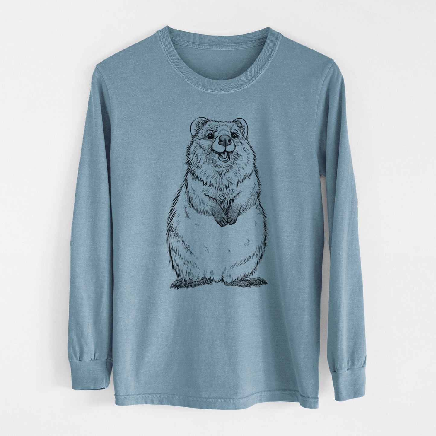 Quokkas - Setonix brachyurus - Heavyweight 100% Cotton Long Sleeve