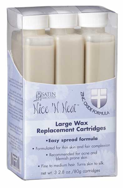 Satin Smooth Nice 'N Neat Wax Cartridge pk Large