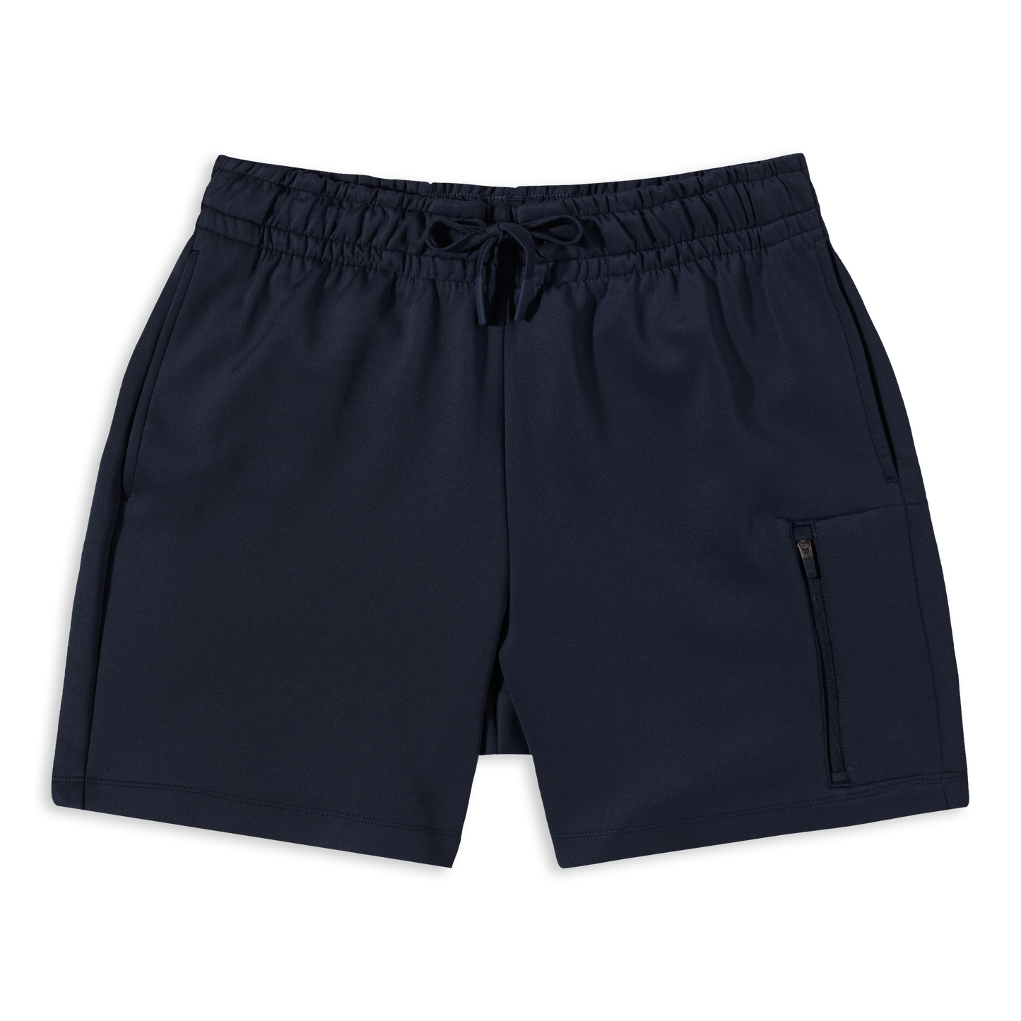 Scuba Short Navy front with thigh zipper pockets