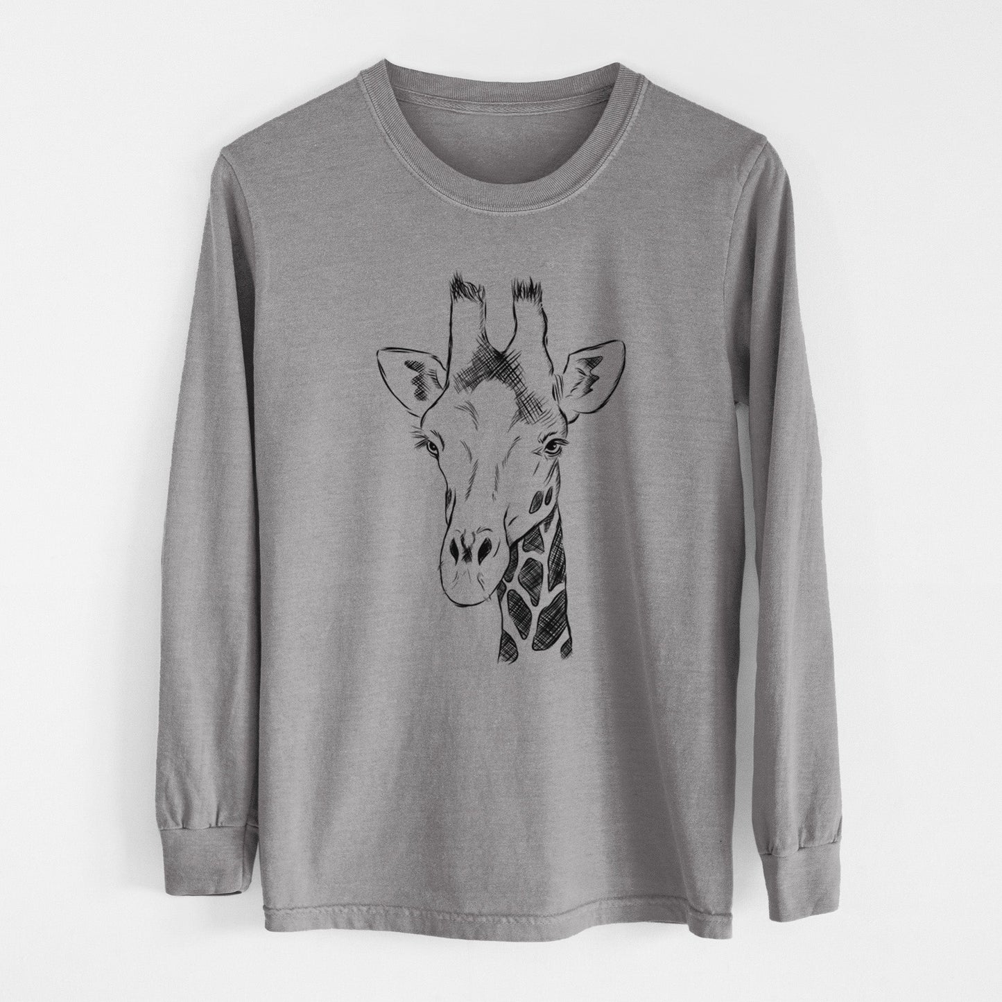 Southern Giraffe - Giraffa giraffa - Heavyweight 100% Cotton Long Sleeve