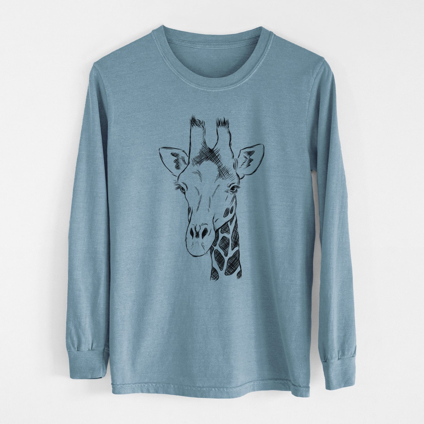 Southern Giraffe - Giraffa giraffa - Heavyweight 100% Cotton Long Sleeve