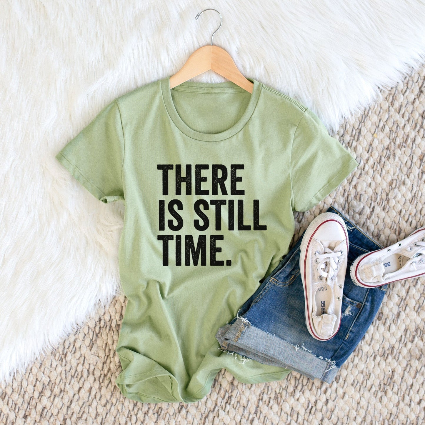 There's Still Time - Women's Crewneck - Made in USA - 100% Organic Cotton