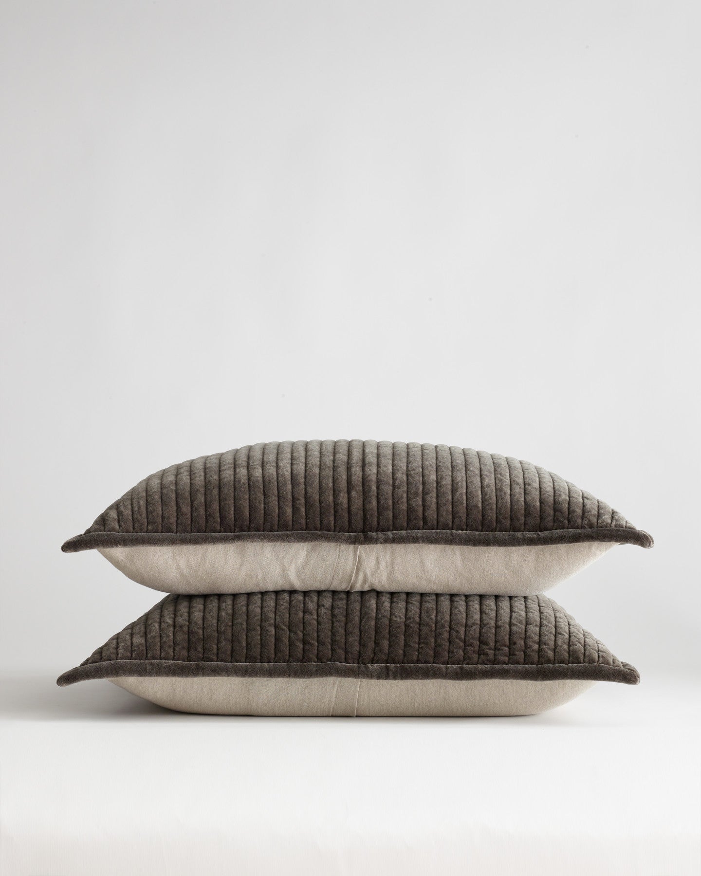Cotton Velvet Channel Quilted Sham Set