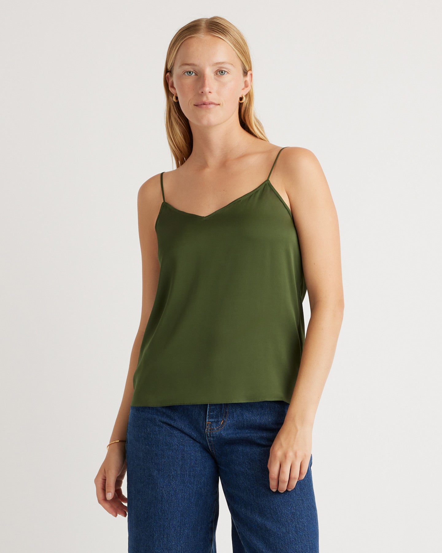 Washable Stretch Silk V-Neck Cami