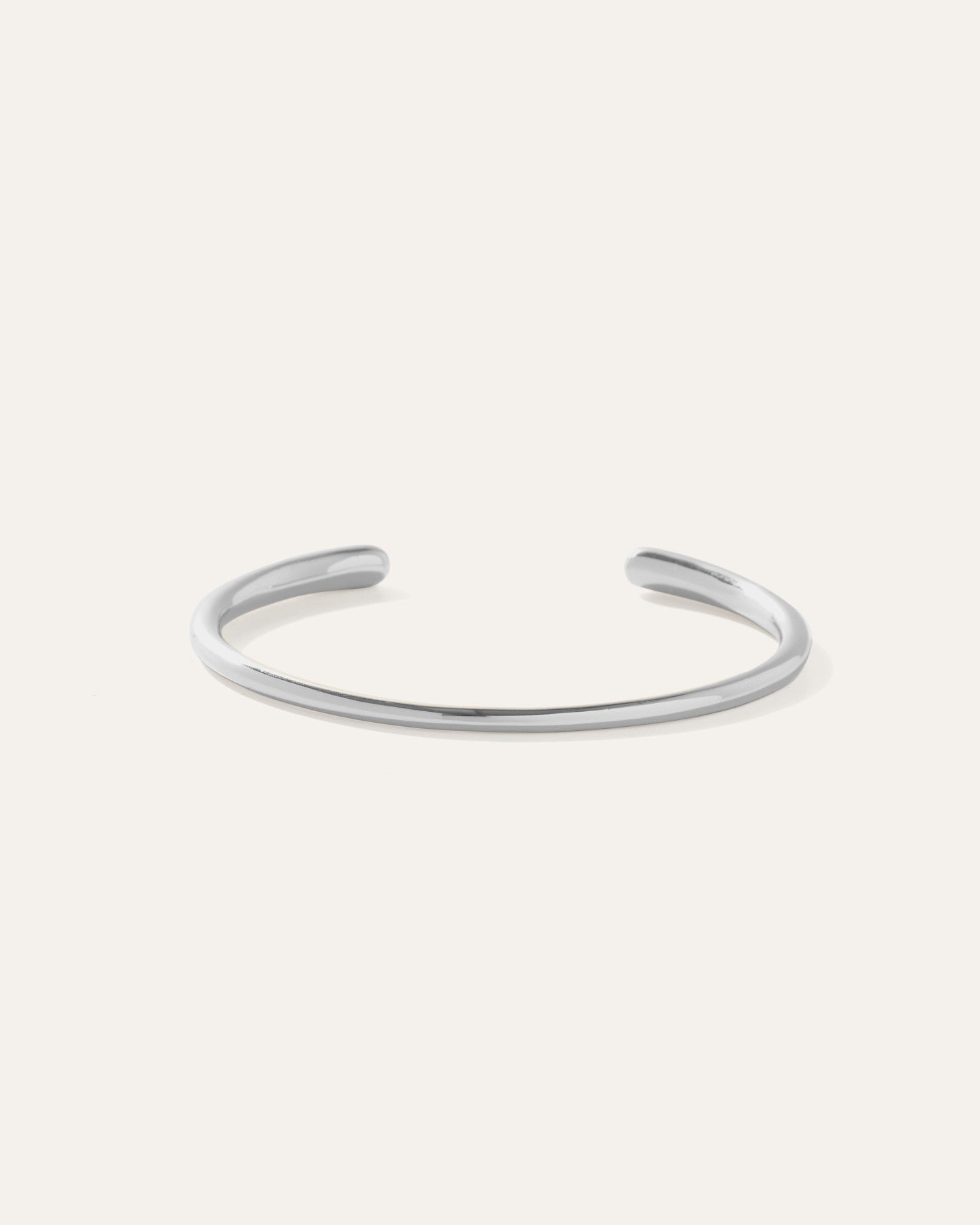 Silver Open Contour Cuff Bracelet
