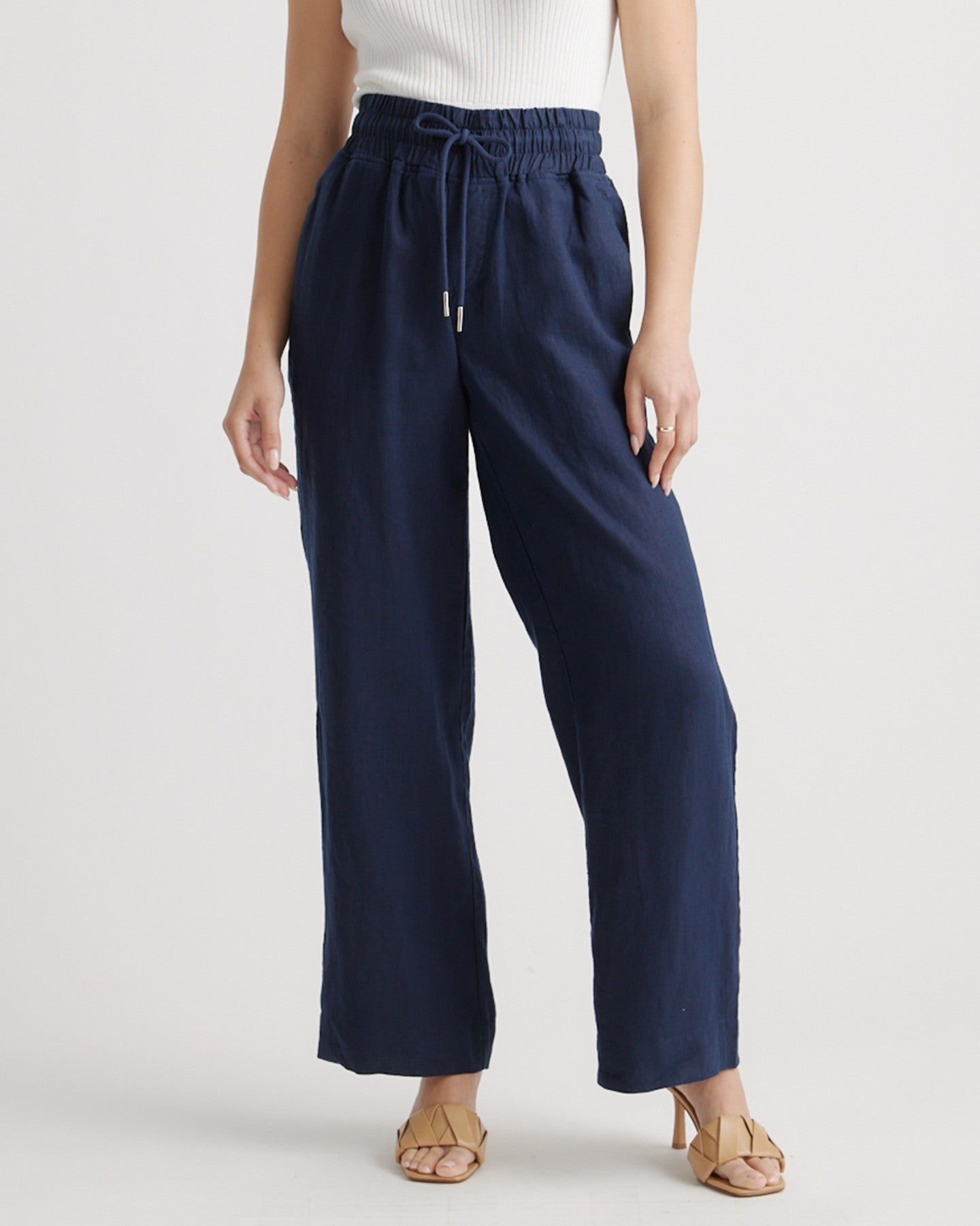 100% European Linen Wide Leg Pant