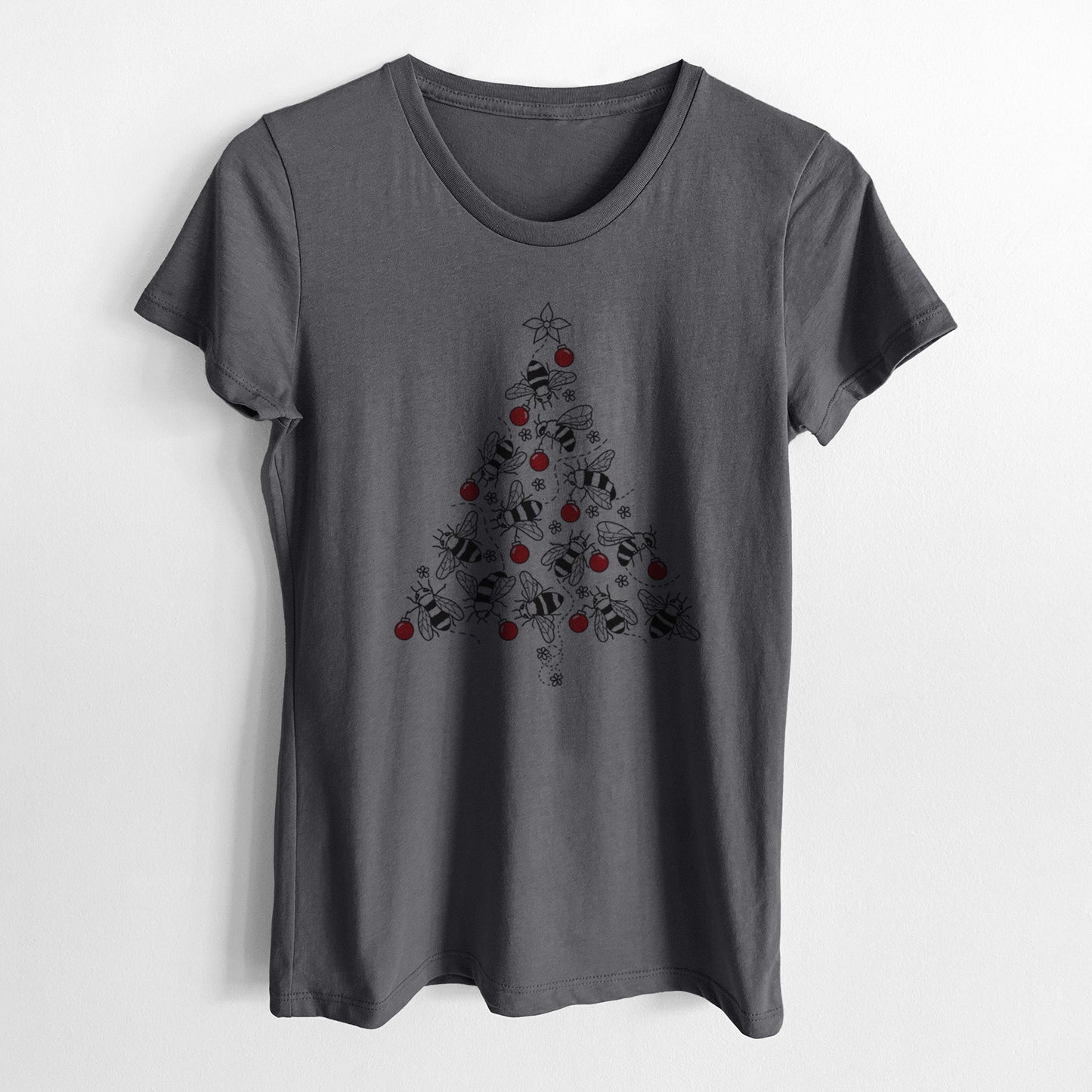 Christmas Tree of Bees - Women's Crewneck - Made in USA - 100% Organic Cotton