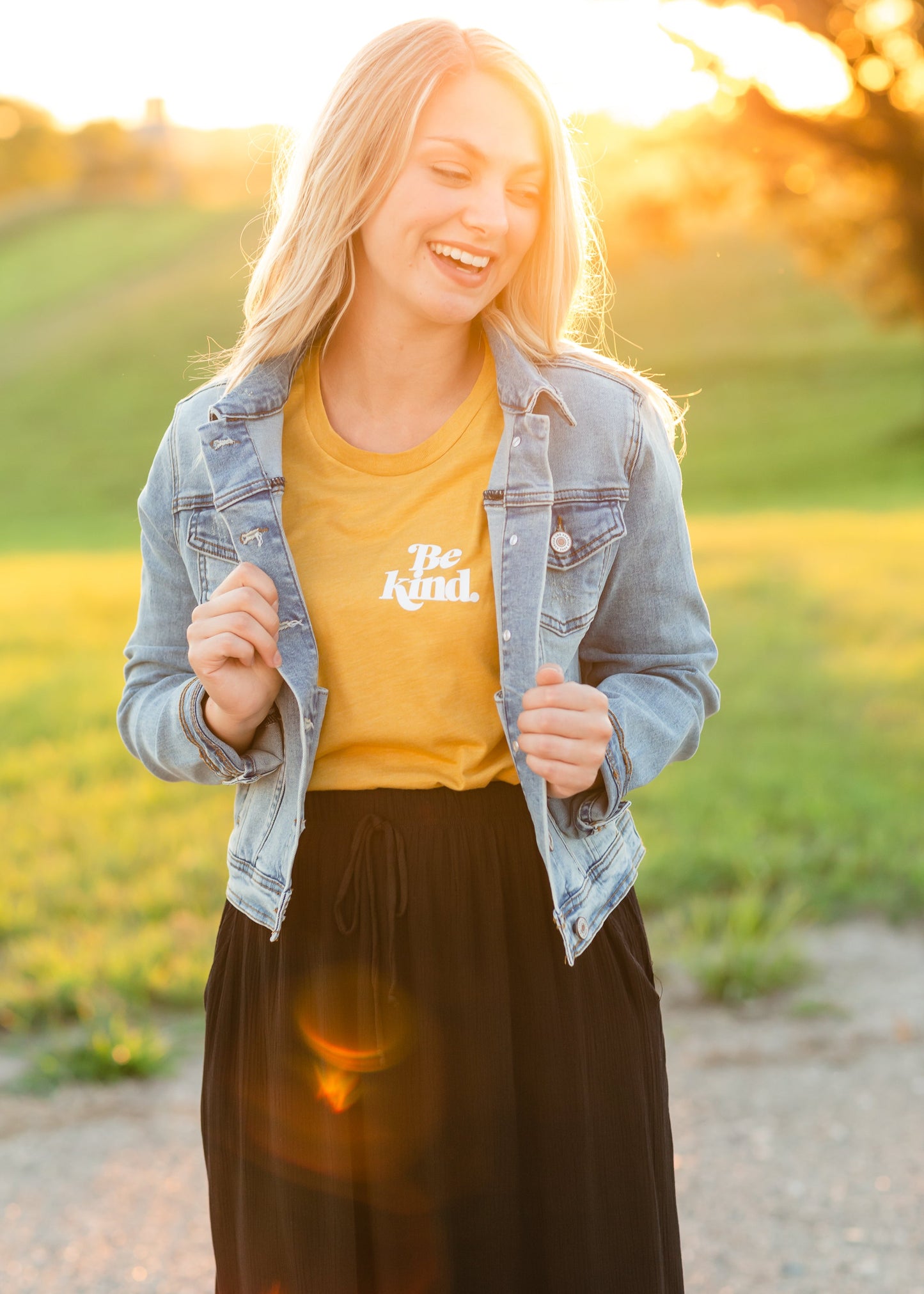 Be Kind Mustard Graphic Tee