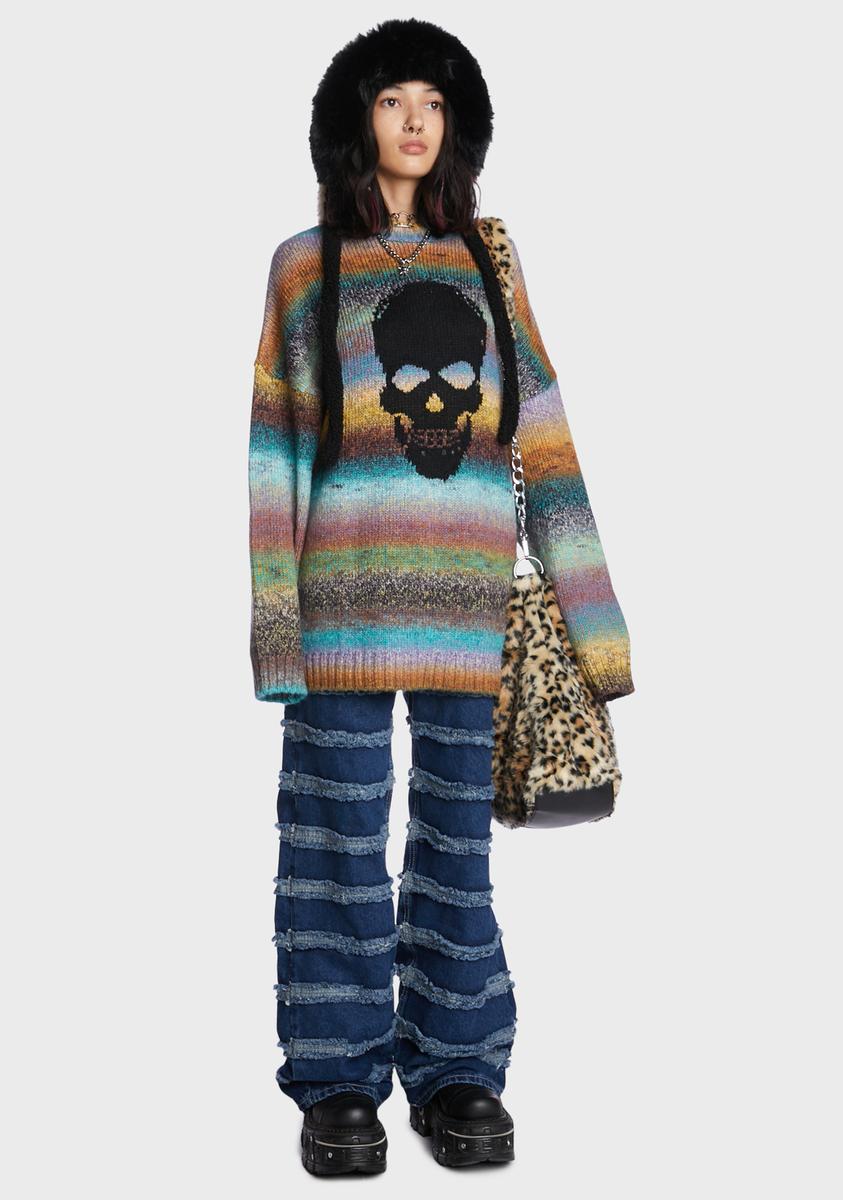 Blue Seamed Release Jeans