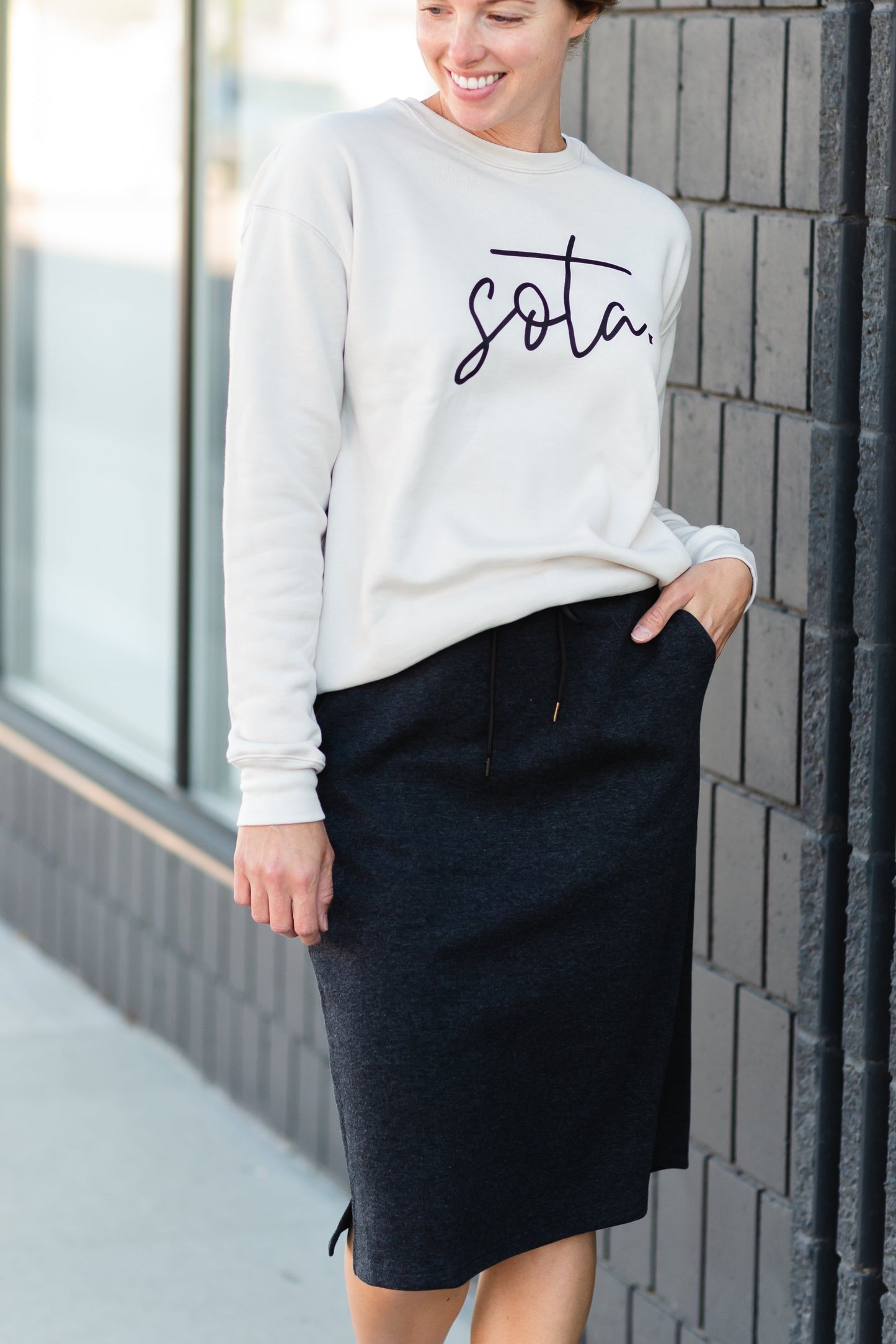 Cream Sota Crewneck Sweatshirt - FINAL SALE