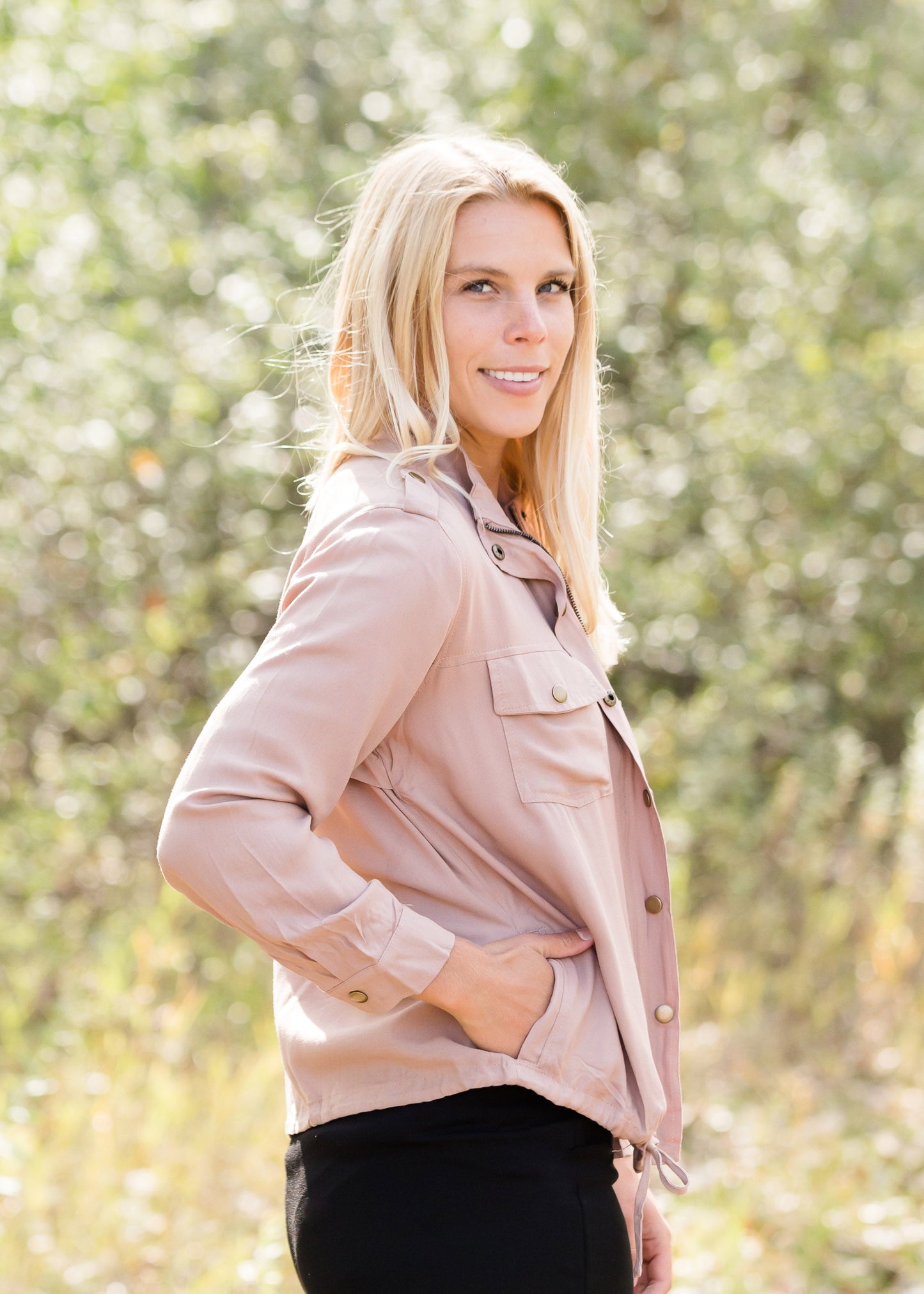 Drawstring Cargo Pocket Jacket - FINAL SALE