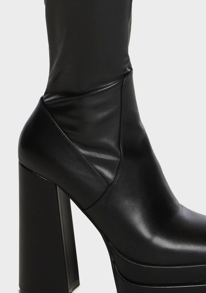 Black Maxine Platform Boots