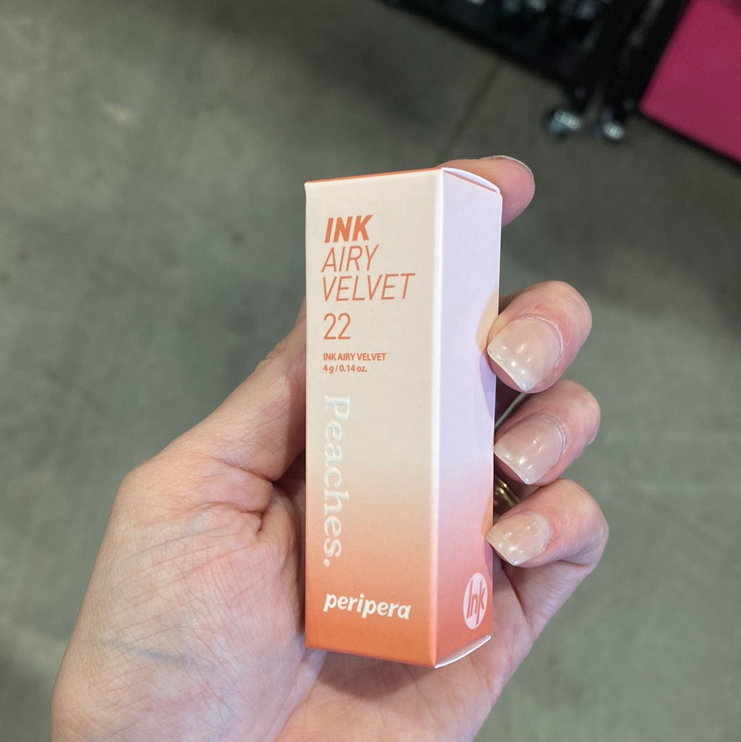Ink Airy Velvet Lip Tint #22 Center Peach - Get Soft, Lively Peachy Lips For Up To 4 Hours