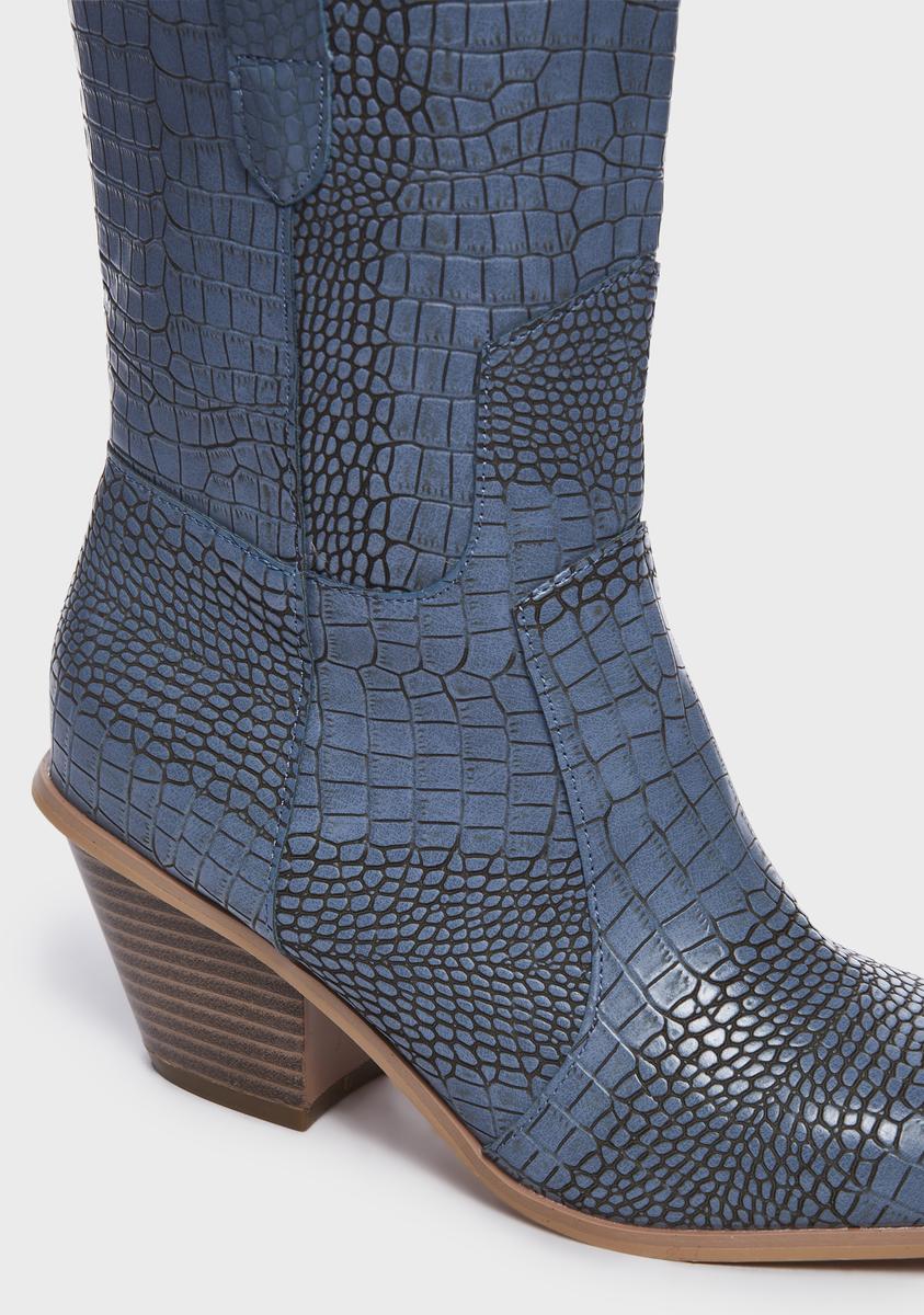 Blue In The Game Cowboy Boots