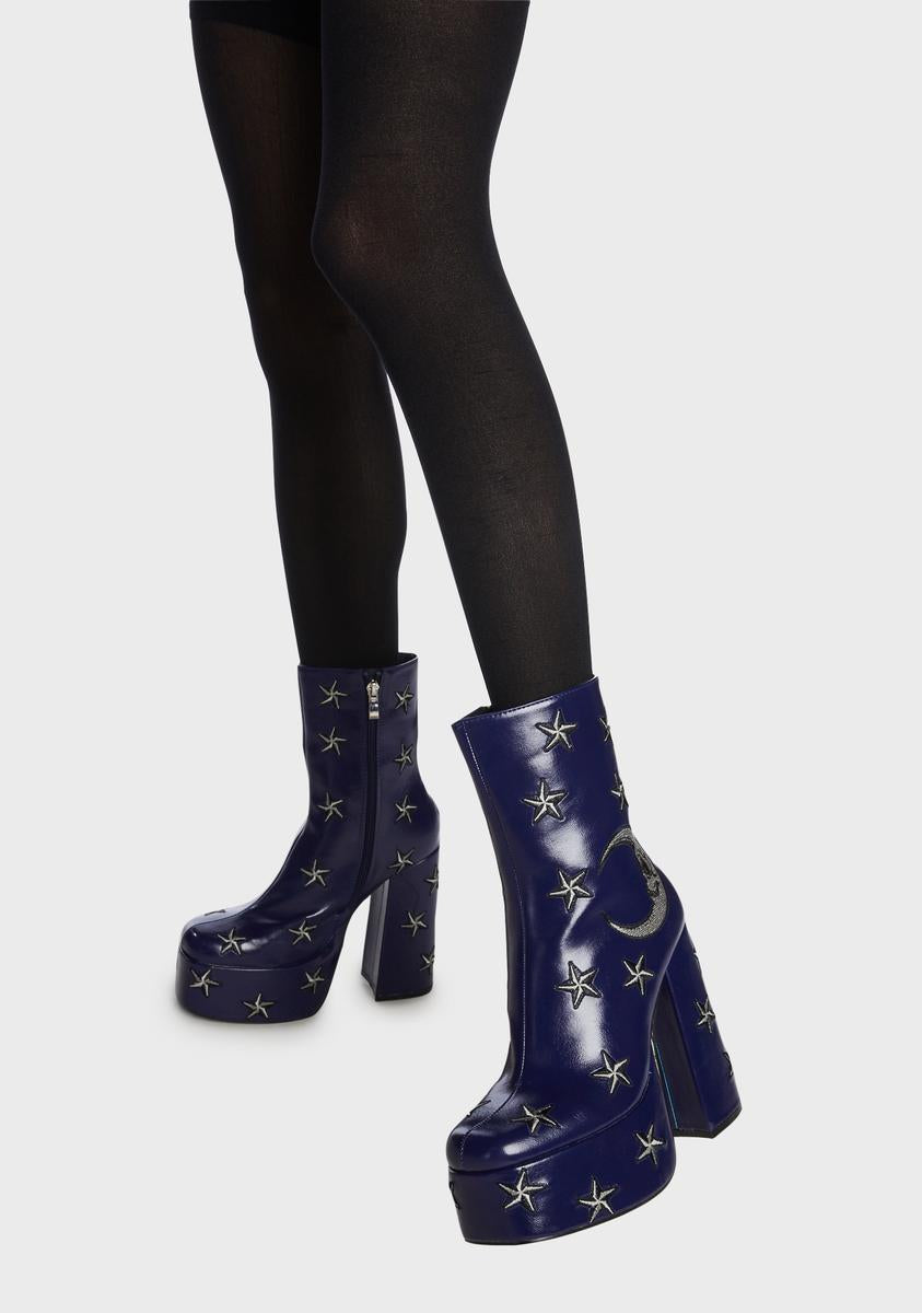 Dreams Of Mooncraft Heeled Boots