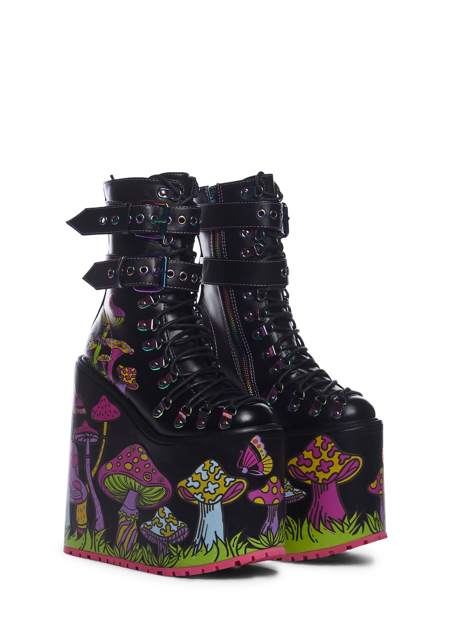 Psychedelic Fairytale Double Stack Traitor Boots