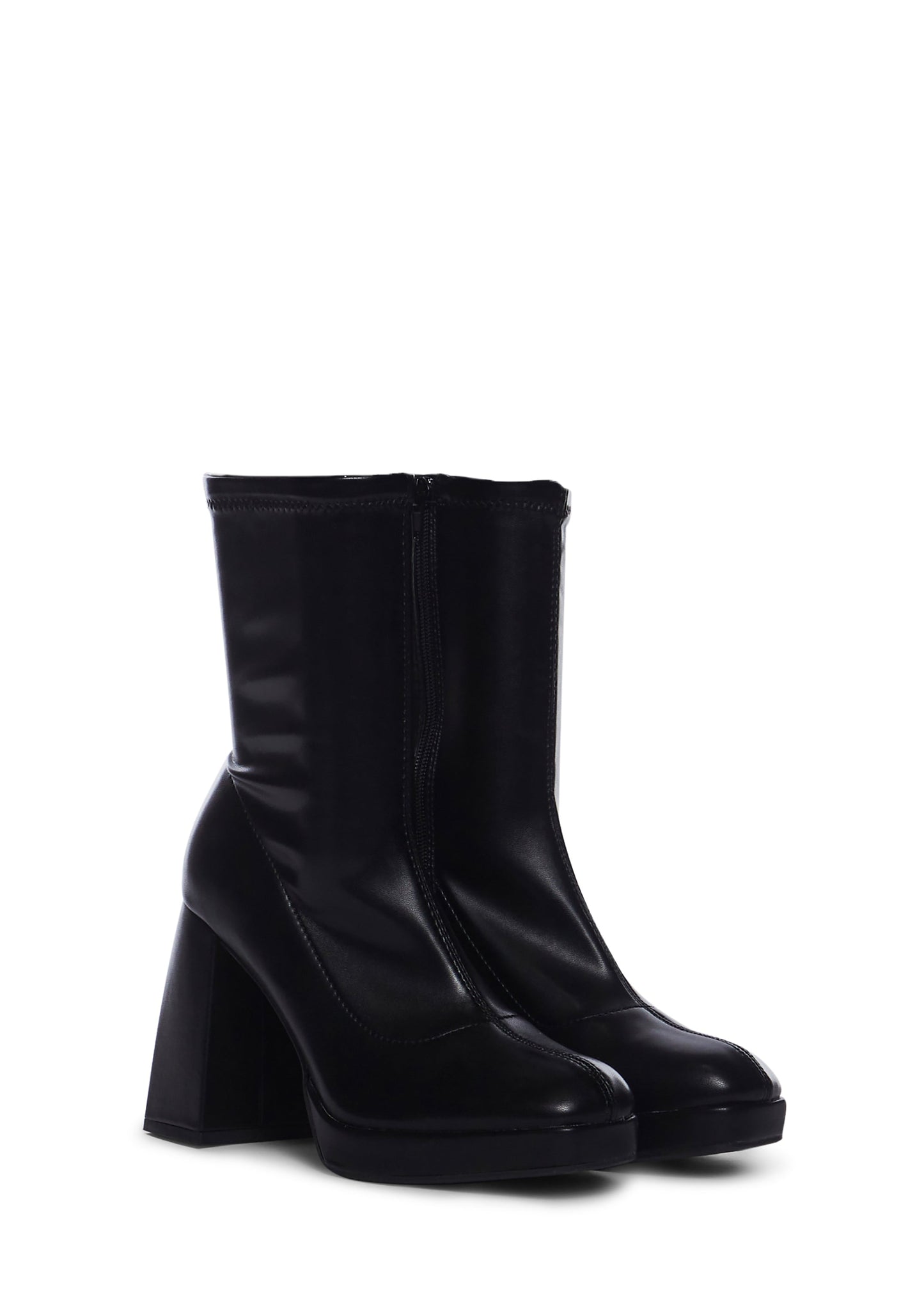 Dark Quiet Approach Heeled Sock Boots