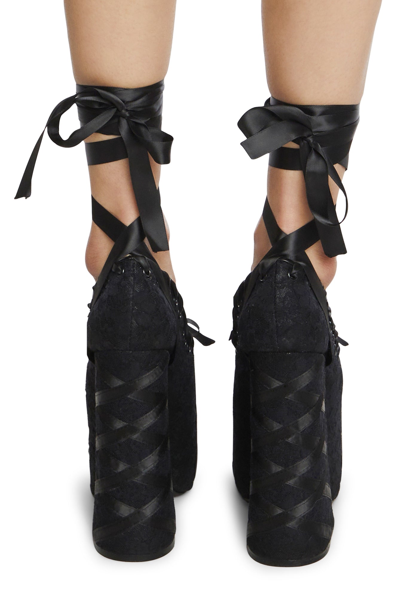 Sweet Sonata Ballet Wrap Heels - Lace