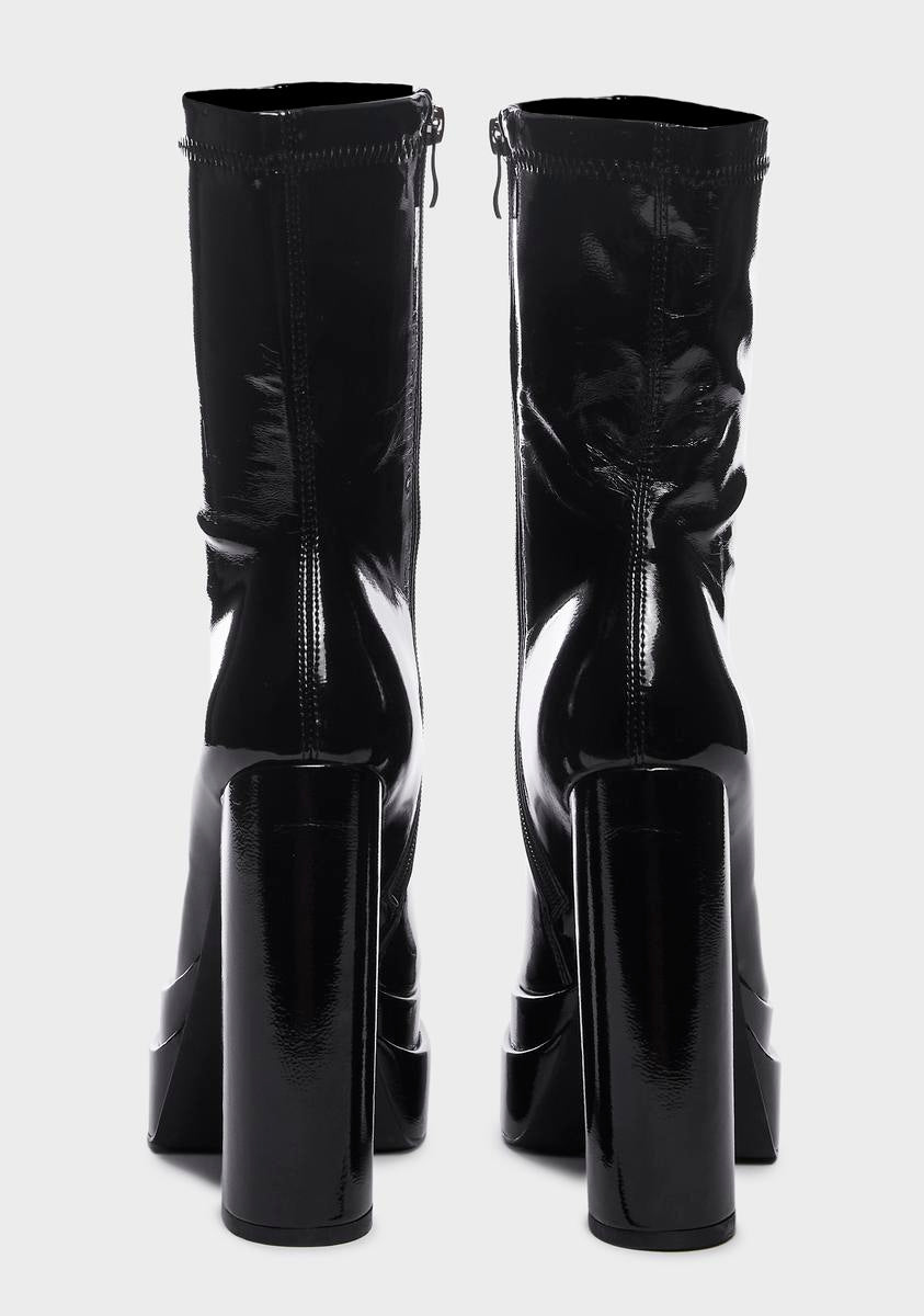 Black Martha Platform Boots