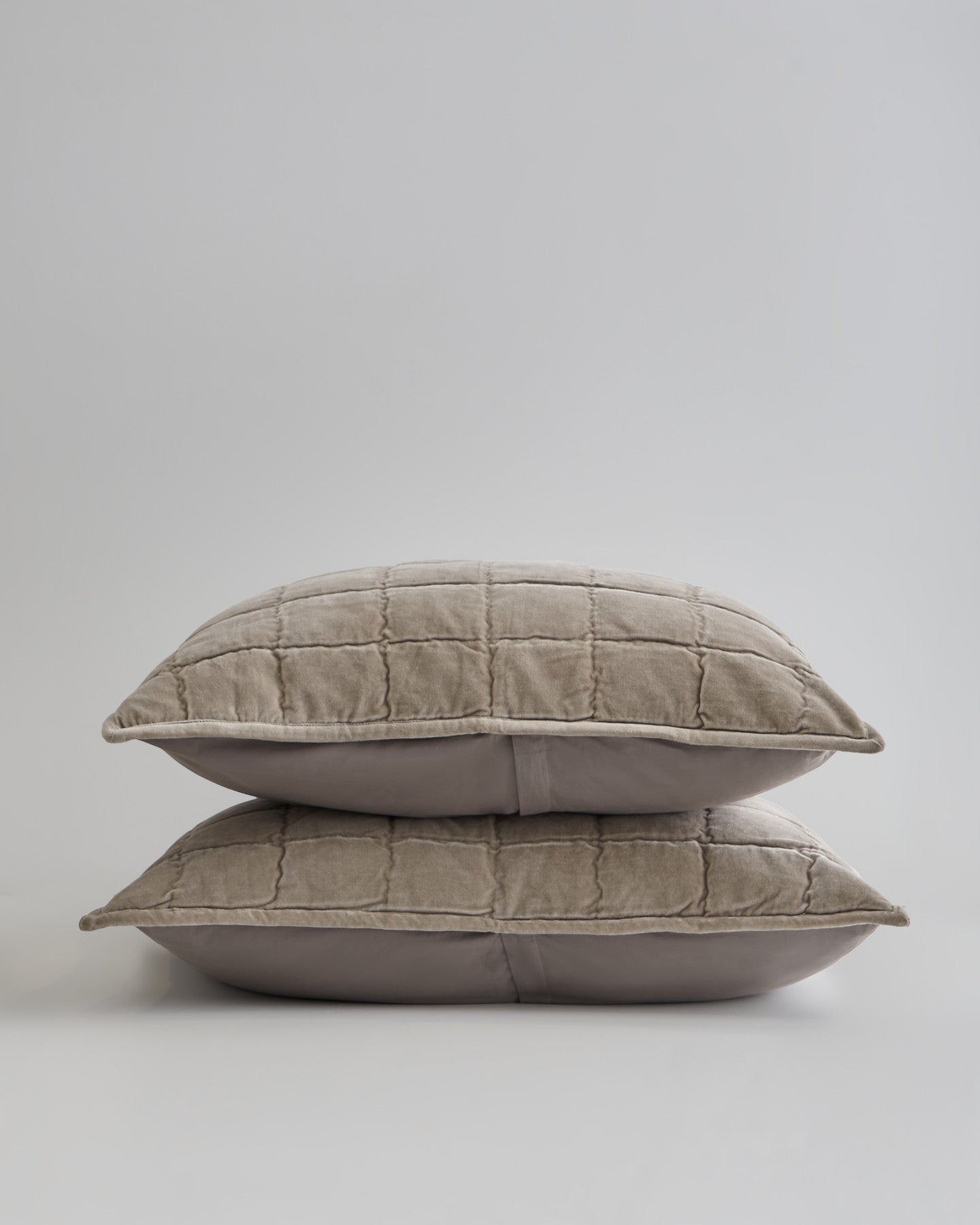Cotton Velvet Quilted Sham Set