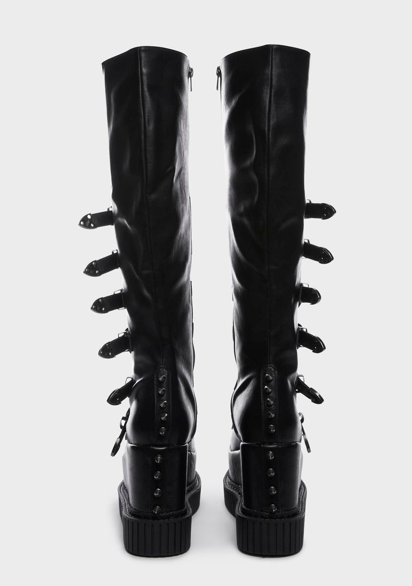 Wide Fit Overkill Knee High Boots